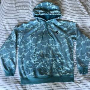 Volcom Men's Hoodie , Size Large, in acid wash/tie-dye blue!